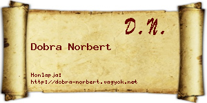 Dobra Norbert névjegykártya