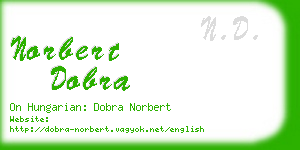 norbert dobra business card